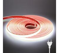 Wisada 220V COB Tira LED[1M,Blanco 6000-6500K],288 LEDs/m Cortable Silicona FCOB LED Rope Light CRI90+,Estanco Flexible,Navidad,Fiesta,Boda,Halloween Hogar/Tienda Decoración Iluminación