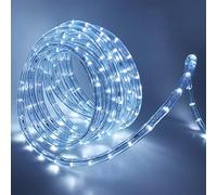 Wisada 220V Flexible Tira LED Redonda,Luz de Cuerda de 360 °, iluminación de Decoración de Interiores al Aire Libre Impermeable, Tira de LED Strip Light Exterior Fiestas Decoración Party (9m,Blanco)
