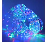 Wisada 220V Flexible Tira LED Redonda, Luz de Cuerda de 360 °, iluminación de Decoración de Interiores al Aire Libre Impermeable, Tira de LED Strip Light Exterior Decoración Party (8m, Multicolor)