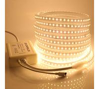 Wisada 220V Tiras LED con regulador de intensidad,SMD 2835 120LEDs/m, IP67 Impermeable, Escalera de Techo Tira de LED Cocina Cable Luces Flexible LED Strip Light Decoración (14m, Blanco cálido)