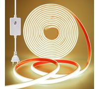 Wisada 288 LED/m tira de neón LED COB regulable CRI85+,IP65 resistente al agua,flexible,AC220-240V,recortable,diseño DIY,iluminación decorativa para el hogar y tiendas [3m, blanco natural 4000K]