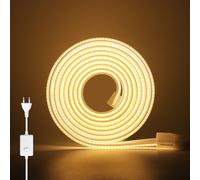 Wisada 288 LED/m tira de neón LED COB regulable CRI85+,IP67 resistente al agua,flexible,AC220-240V,recortable,diseño DIY,iluminación decorativa para el hogar y tiendas [10m, blanco cálido 3000K]