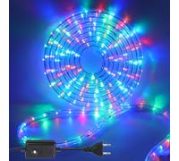 Wisada 2M LED Tubo de Luz, 8 Modalidades，220V Exterior e Interior Tira de Luz Flexible, Cuatro colores, para Decoración e Iluminación Halloween, Boda, Fiesta, Navidad