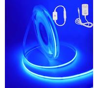 Wisada 5m azul tira de luz LED COB flexible regulable, DC12V, 320 LED/m, cortable, CRI85+, diseño DIY, decoración para dormitorios, salones, salas de juegos, cocinas, fiestas y tiendas
