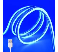 Wisada 5V Flexible Tira de LED COB USB Silicona de neón LED 4m,2835 Tira de LED, IP65 impermeable Tiras de Neón la cuerda de luz para interiores y exteriores Dormitorio Iluminación uso Decoración