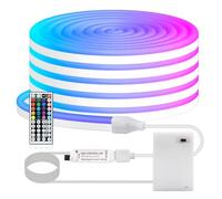 Wisada - 5V regulable RGB tira de luz LED [2M] - Con 44 teclas IR Controlador - Funciona con pilas - Cuttable impermeable flexible LED de neón Luces, Navidad Fiesta Cumpleaños Boda Decoración