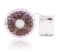 Wisada 5V Tira de Luz LED [4M，Azul], alimentado por batería, Luz LED de Noche, Diseño DIY, Decoración de Dormitorios, Salones, Salas de Juegos, Cocinas y Tiendas - Pilas No Incluidas