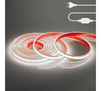 Wisada COB Tira LED 220V Blanco Frio 6000K CRI>90 Brillo Alto Luminiscencia Lineal Alta Densidad 288LED/M Impermeable Luces LED para Gabinete Sala de estar Dormitorio,TV, Bar (0.5m)