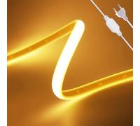 Wisada - Tira de luz LED COB [1M, Blanco Cálido 3000-3500K], 220V Cortable Impermeable Flexible FCOB LED Neón CRI90+, Decoración Dormitorio Cocina Hogar Tienda