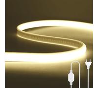 Wisada - Tira de luz LED COB [40M, Blanco Natural 4000-4500K], 220V Cortable Impermeable Flexible FCOB LED Neón CRI90+, Decoración Dormitorio Cocina Tienda Hogar