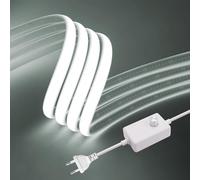 Wisada - Tira de neón LED COB regulable [7m,Blanco 6000-6500K], 220V Cortable Impermeable Flexible FCOB LED Fairytale Light CRI90+ para Decoración de Dormitorio Cocina Balcón