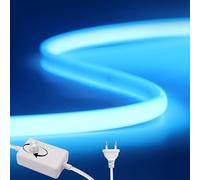 Wisada Tira LED COB regulable [2M, Azul hielo], AC220-240V, recortable, flexible impermeable IP65, tira de neón FCOB LED CRI90+, para dormitorio, cocina, hogar y decoración de tiendas