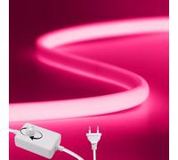 Wisada Tira LED COB regulable [2M, Rosa], AC220-240V, recortable, flexible impermeable IP65, tira de neón FCOB LED CRI90+, para dormitorio, cocina, hogar y decoración de tiendas