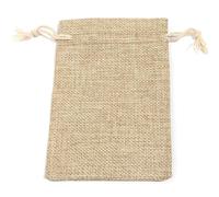 Wisafory 10 bolsas de yute, bolsas de lino, pequeñas bolsas de regalo con cordón, multicolores, bolsas de regalo, para bodas, fiestas, Navidad, manualidades, color beige, 10 x 14 cm
