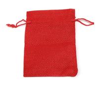 Wisafory 10 bolsas de yute pequeñas con cordón, bolsas de tela multicolor, para bodas, fiestas, Navidad, manualidades, color rojo, 7 x 9 cm
