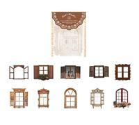 Wisafory 10 pegatinas para scrapbooking, juego de pegatinas decorativas para puerta, ventana, collage, tarjetas, autoadhesivas, papel decorativo para manualidades, álbum de fotos, diario, álbum de