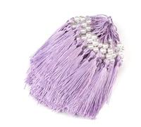 Wisafory 100 cuentas borlas colgantes marcapáginas borlas para manualidades Mini borlas colgantes con lazo multicolor borlas hechas a mano borlas de seda para manualidades DIY decoración himdekor lila