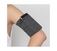 Wisafory Brazalete para teléfono móvil, brazalete deportivo con bolsillo, pulsera elástica, antideslizante, soporte para teléfono móvil, banda para actividades al aire libre, #2 negro