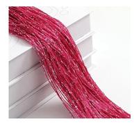 Wisafory Cortina de hilos Cortina brillante Cortinas de hilos Mosquitera Separador de espacios Protección contra moscas Bordes Cortina de hilos Decoración para puerta, ventana, hogar 100 x 200 cm Rosa