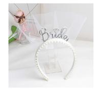 Wisafory Diadema de novia con perlas para el pelo Bride to be Tocado de novia con estampado "BRIDE" decoraciones de novia para bodas, despedidas de soltero 8#