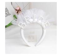 Wisafory Diadema de novia con perlas para el pelo Bride to be Tocado de novia con estampado "BRIDE" decoraciones de novia para bodas, despedidas de soltero 7#