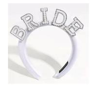 Wisafory Diadema de novia con perlas para el pelo Bride to be Tocado de novia con estampado "BRIDE" decoraciones de novia para bodas, despedidas de soltero 2#