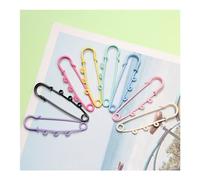 Wisafory Lote de 32 pliegues de 6 cm Avec 3 trous - 8 Couleurs - Pour broches, Jupe, Tricot, artisanat, vêtements, couvertures