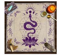 Wisafory Mantel de cartas del tarot, luna, fases, flores, altar, espiritual, altar, tarot, brujería, astrología, mantel cuadrado, tapiz celestial, estilo 2, 75 x 75 cm