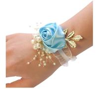 Wisafory Pulsera de tobillo con flores corset brazalete de novia damisela hojas accesorio de seda con cuentas para matrimonio, banquete, baile de graduación,