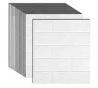 Wisboey 15 Piezas Etiqueta Engomada Autoadhesiva de Ladrillo 3D Papel Pintado de Espuma Impermeable DIY HabitacióN Cocina Techo Techo Fondo Tatuajes de Pared - A