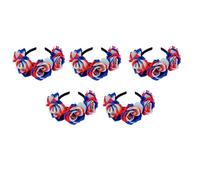 Wisboey 5 piezas azul blanco rojo diadema de pelo deportivo para las mujeres pelo cabeza aro diadema deporte reemplazo de pelo