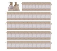 Wisboey 50 Piezas bolsitas de tela pequeñas,10 x 15 cm,bolsas de regalo de organza,Bolsa con cordón,Bolsa patchwork de organza para bodas, joyas, celebraciones de fiestas, Navidad