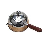 Wisboey 500Ml InduccióN Hervidor de Agua de una Manija Samll Café Leche Tetera 304 Acero Inoxidable Caldera de Agua Al Aire Libre Drinkware Gas Plata