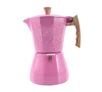 Wisboey la Cafetera Latte Cafetera Espresso Moka Cafetera Olla Cafetera de Estufa 300Ml Rosa
