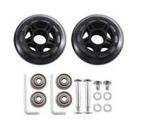 Wisboey Ruedas de Repuesto para Equipaje de 80X24 Mm Ruedas con Rodamientos de Acero Al Carbono de 6 Mm Ruedas para Maleta Skate 1 Par