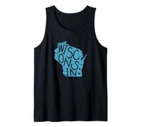 Wisconsin Estados Unidos América Estado Camiseta sin Mangas
