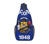 Wisconsin State Flag - Bolso cruzado casual, duradero, de gran capacidad, ligero y transpirable, adecuado para varios lugares al aire libre