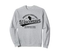 Wisconsin The Badger State EST 1848 - Mapa estatal Sudadera