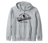 Wisconsin The Badger State EST 1848 - Mapa estatal Sudadera con Capucha