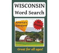 Wisconsin Word Search Puzzle Book: Word Searches with Easy to Read Print about Wisconsin | 6 x 9 inches, 110 pages | 50+ Puzzles | Great Gift for Traveling, Holidays, and Free Time