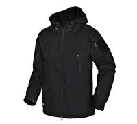 Wisdom Wolf Chaqueta impermeable con forro polar y capucha plegable y múltiples bolsillos, ligera y con cremallera completa para actividades al aire libre y esquí Para Hombre 2XL Negro