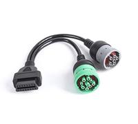 WISDOMHOOD Cable divisor en Y de 9 pines J1939 y 6 pines J1708 a OBD2 (1)