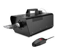 Wisdomlit Máquina de nieve, máquina de copo de nieve de 650 W, máquina de nieve artificial con controlador con cable para interiores y exteriores, escenario, DJ, fotografía, fiesta de Navidad (negro)