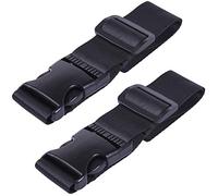 Wisdompro 2 correas de equipaje para añadir una bolsa, cinturón ajustable muy resistente para maleta, accesorio de viaje, accesorios de viaje para unir tu equipaje, color negro