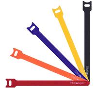 Wisdompro 50 Piezas Bridas Reutilizables, 1,29 x 20 cm Bridas para Cables para Organizar Cables, Cuerdas, Esterillas de Yoga