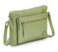 Wise Owl Accessories - Bolso bandolera para mujer/hombre de piel plena flor suave, pequeño bolso unisex con 5 bolsillos con cremallera, 8"x10.5"x1.75"