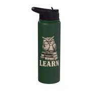 Wise Owl Learn Books Student Back To School Reading Stainless Steel Insulated Water Bottle