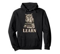 Wise Owl Learn Books Student Back To School Reading Sudadera con Capucha