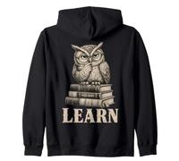 Wise Owl Learn Books Student Back To School Reading Sudadera con Capucha
