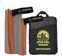 Wise Owl Outfitters Toalla de camping ultra suave y compacta de microfibra de secado rápido, ideal para fitness, senderismo, yoga, viajes, deportes, mochileros y el gimnasio - Toalla de mano gratis de